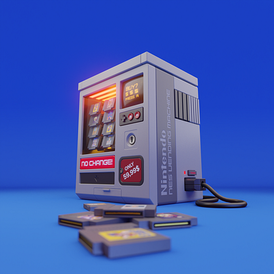 NES Vending Machine 3d blender blender3d nes nintendo retro vending machine