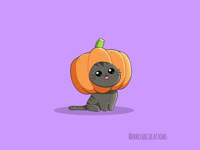 Pumpkincato animals black cat cartoons cat character costume cute design doodles funny geek halloween illustration kawaii kitty pumpkin trick or treat
