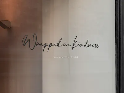 Wrapped in Kindness Visual Identity brand design brand identity branding branding agency branding and identity branding design custom type design graphic design identity ireland irish logo logo design logotype minimal script typography visual identity wordmark