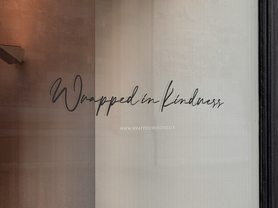Wrapped in Kindness Visual Identity brand design brand identity branding branding agency branding and identity branding design custom type design graphic design identity ireland irish logo logo design logotype minimal script typography visual identity wordmark