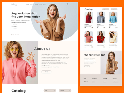 Mello Clothes Store clothes shop clothes store design landing design landing page shop store website