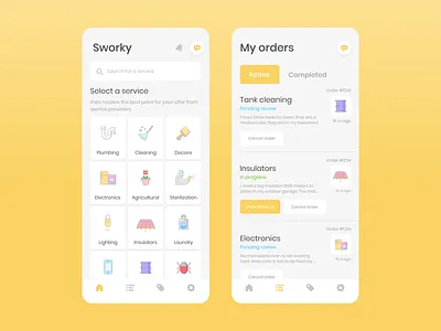 E-commerce | Sworky app UX/UI agency app app design design figma icons logo mobile app mobile ui research ui uikit ux visual design