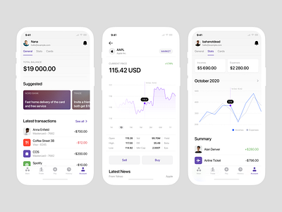 Nord Finance App iOS UI Kit 📱 add design app application bank clean craftwork design finance ios mockups nord ui ux vector