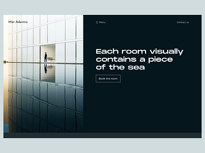 Hotel Mar Adentro booking design hero screen hotel travel ui web design