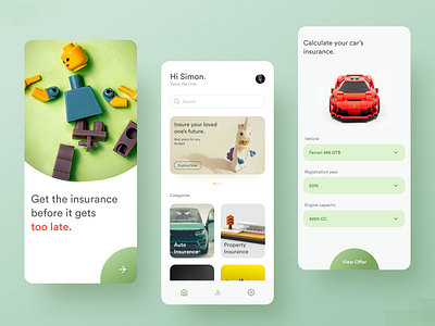 Insurance App Concept app clean ui colors design dribbble dribbble best shot finance finance app fintech fintech app insurance insurance app lego minimal policy app real life image ui ui design ux ux design