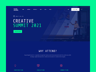 Event Landing Page clean cnference congress design event inspiration landing landingpage modern page tickets ui uiux ux website