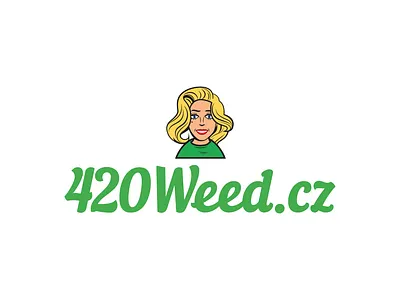 420weed cbd 420 blonde branding cannabis cartoon cbd character fourtwenty girl logo logo mark logotype mascot retro weed