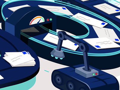 Mail room illustration illustration vector