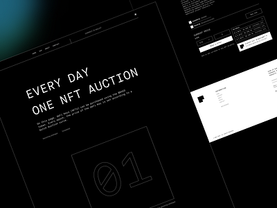 NFT website concept auction bank banking crypto cryptocurrency eth ethereum fintech landingpage nft webdesign website