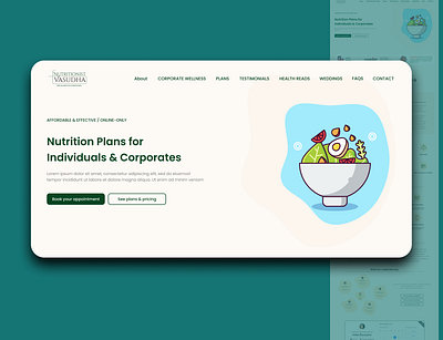 UX/UI design(Nutritionist Website) branding design productdesign ui uiuxdesign ux