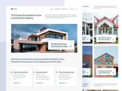 Lenmark - Real Estate Website agency appartment architect building business design home hotel house landingpage landmark office product design property real estate rent uiux web webdesign website