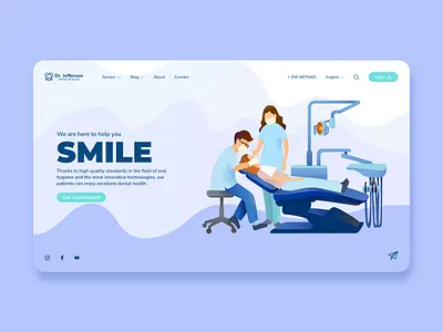 Dental clinic's landing page app branding design icon illustration logo typography ui ux vector