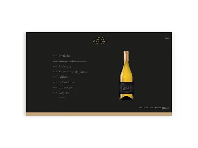 Quinta San Michel Menu graphic design menu ui web webdesign wine