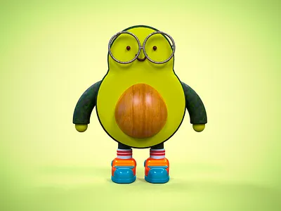 Avocado 3d cinema4d design illustration pixel