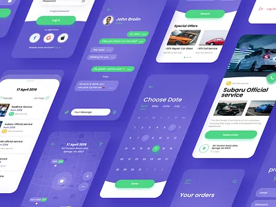 Car Repair App app application car repair mobile ui ux