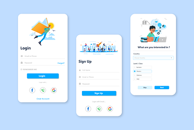 Education App Login page UI Design