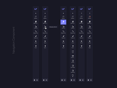 Navigation Component dashboard menu nav navigation sidebar sub menu ui user interface ux web design