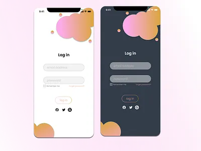 LOGIN SCREEN Normal & Dark mode adobexd app appdesign darkmode darktheme design dribble figma login mobile normalmode ui uidesign uiinspiration uiux uiuxdesign ux