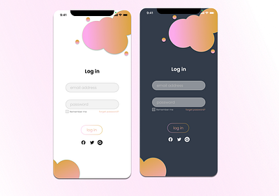 LOGIN SCREEN Normal & Dark mode adobexd app appdesign darkmode darktheme design dribble figma login mobile normalmode ui uidesign uiinspiration uiux uiuxdesign ux