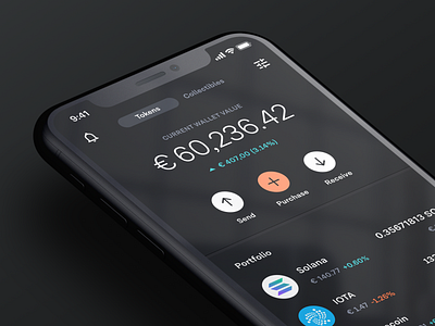 Crypto Wallet app crypto cryptocurrencies cryptowallet finance ios money transactions ui wallet