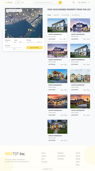 Property Detail UI adobe xd design ui web ui