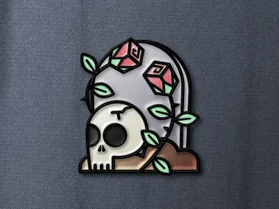 Enamel Pin Badge Gravestone badge badges enamel enamel pins grave gravestone pin pin badges pins skull
