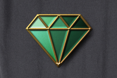 Enamel Pin Badge Gem badge emerald enamel enamel pin badge gem gems pin pin badge pin badges