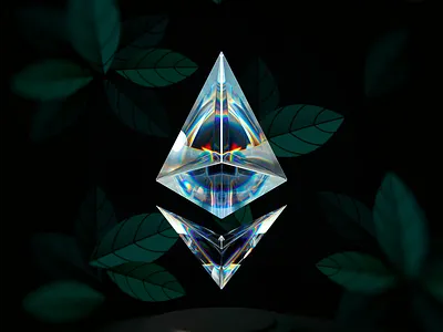 ETH100-002 3d abstract blender diamond eth ethereum glass gradient graphic design vuesax wantline