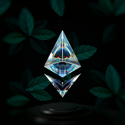 ETH100-002 3d abstract blender diamond eth ethereum glass gradient graphic design vuesax wantline