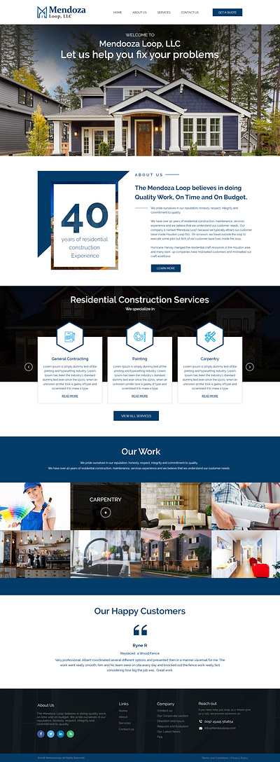 Mendoza Loop, LLC ui ux web design webdesign website website concept