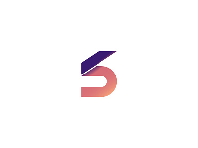 Letter gone wrong... b design gradient illustration logo mark s