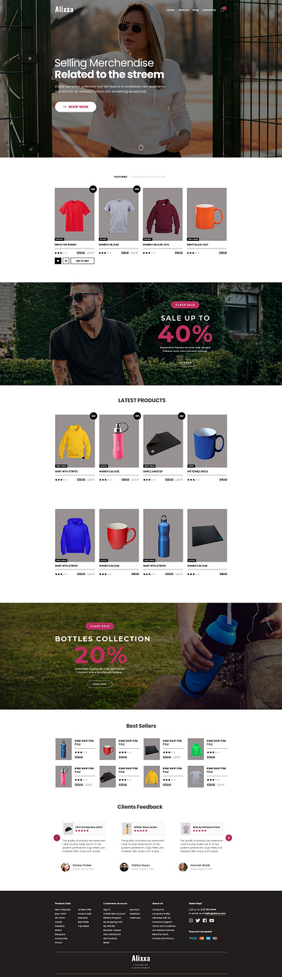 Fashion ui ux web design webdesign website