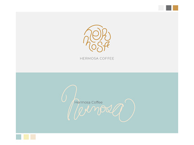 Hermosa Coffee branding design logo minimal typography