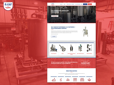 R-CAP Process Equipment branding graphic design ui ux web design web development