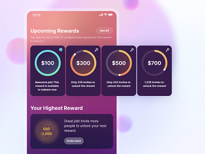 Influencer Hub Redesign | Sweatcoin App app app design branding dark debut design fitness framer gradient gradients health influencer ios mobile mobile app product design startup ui ux uxdesign