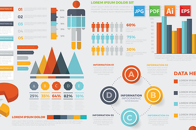 Modern Infographic elements design business collection data designdocument development element graphic design icon illustration infographic internet isometric landing layout mobile modern tools vector visualization web
