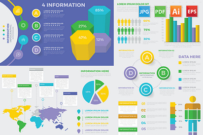 Modern Infographic elements design business collection create data design development element icon illustration infographic internet isometric landing layout mobile modern tools ui vector visualization