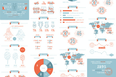 vector infographics set in the style of a hipster. business collection data design development document element graphic design icon illustration infographic internet isometric landing layout mobile modern tools vector visualization