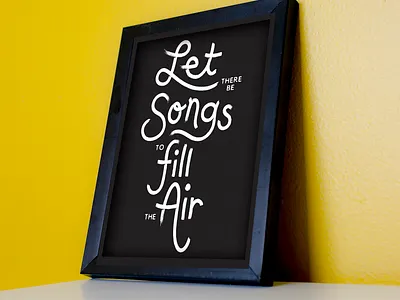 Let there be songs to fill the air grateful dead handlettering typography