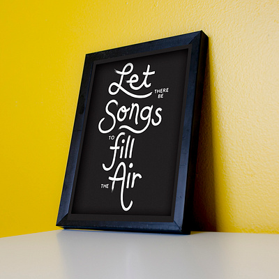 Let there be songs to fill the air grateful dead handlettering typography