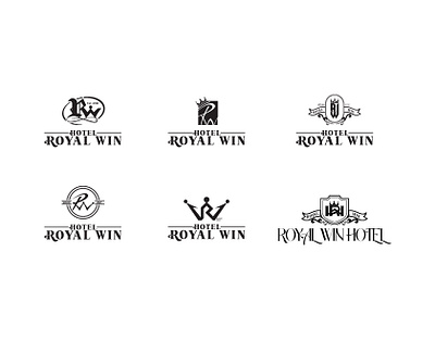 HOTEL ROYAL WIN LOGO branding design logo logodesign