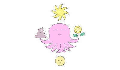 Ego Death comic death drawing ego graphic design illustration life meditation moon spiritual sun yoga zen