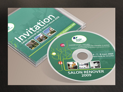 invitation, cover, cd artwork for a fair /exposition artwork communication company cover design exhibition exposition fair france french gas gaz invitation invite leading print renovating renovation