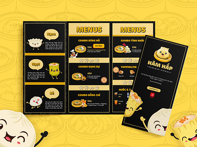 Hâm Hấp Dumplings Menu branding design graphic design illustration