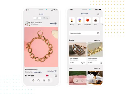 Instagram style shopping app for the unique handmade crafts app craft design discover ecommerce handmade home instagram iphone x shop sketch ui