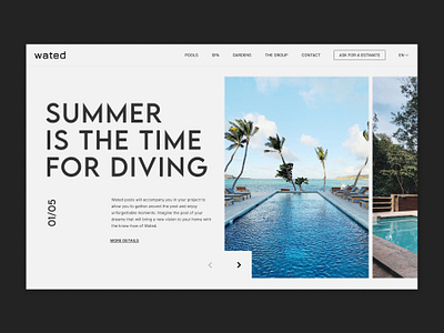 ☀️Swimming pool party☀️ branding concept conception design ergonomic exploration graphic graphic design interactive logo minimalist product productdesign sophisticated swimmingpool typography ui ux webdesign