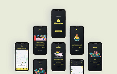 Mobile app onboarding UI app design illustration ui ux