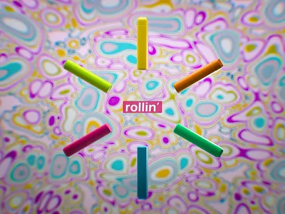 Keep rollin' 3d 3ddesign 3drender animation art c4d cinema4d cloner colorful daily dailyrender design gradient light loop mograph photoshop product render ui