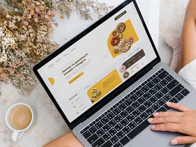 Donuts landing page design donut figma food interface magazine sale shop system ui ux web website