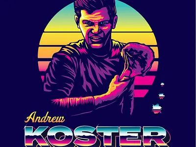 Andrew Koster -- Grill Master 80s app branding design drawing illustration logo retro typography ui ux vector